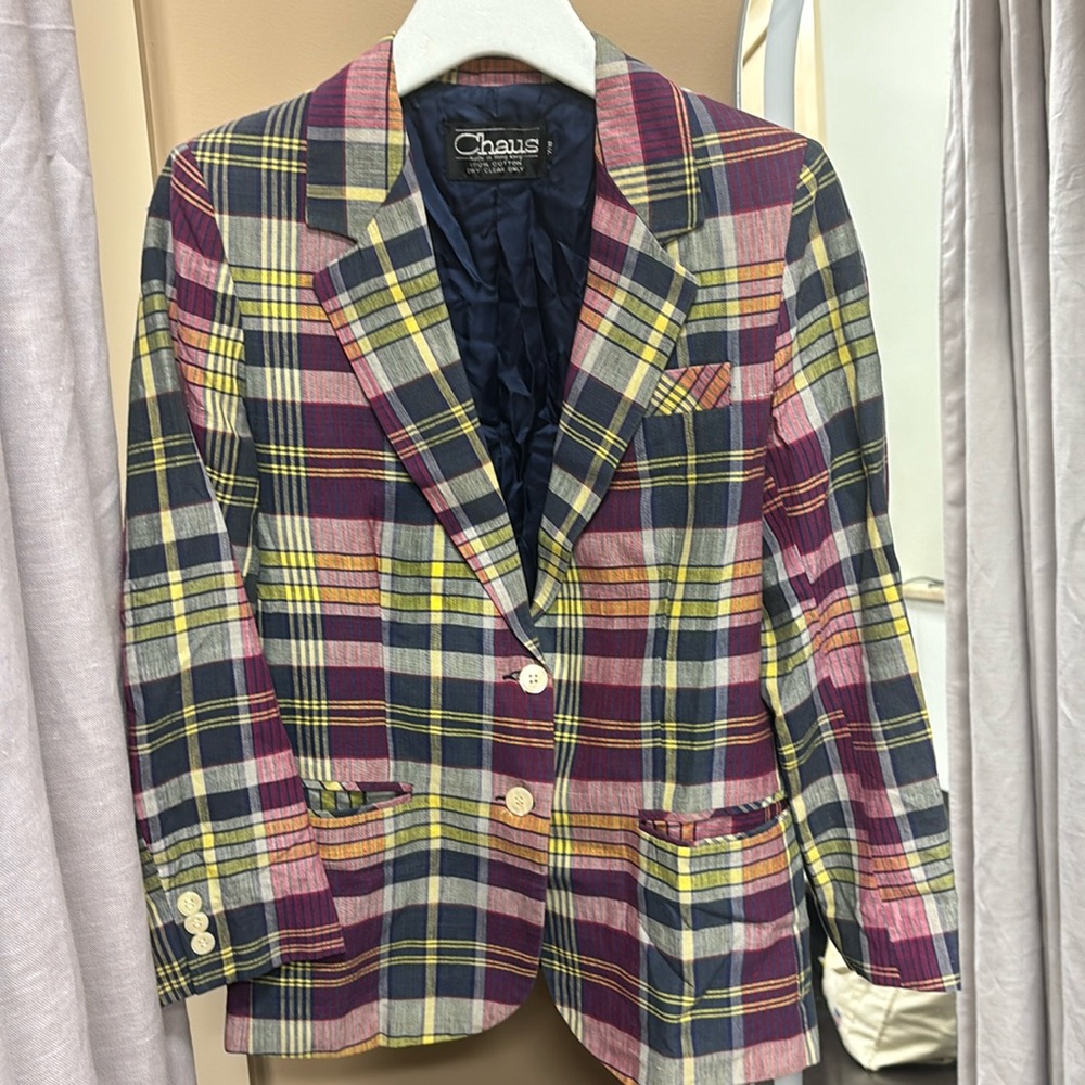 Vintage plaid blazer